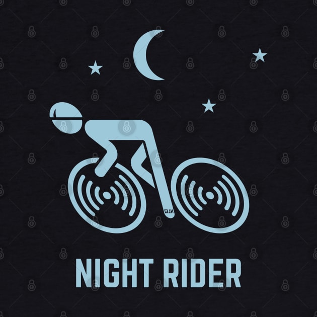Night Rider (Racing Cyclist / Road Bike / Bicycle / Skyblue) by MrFaulbaum
